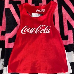 red and white coca-cola shirt